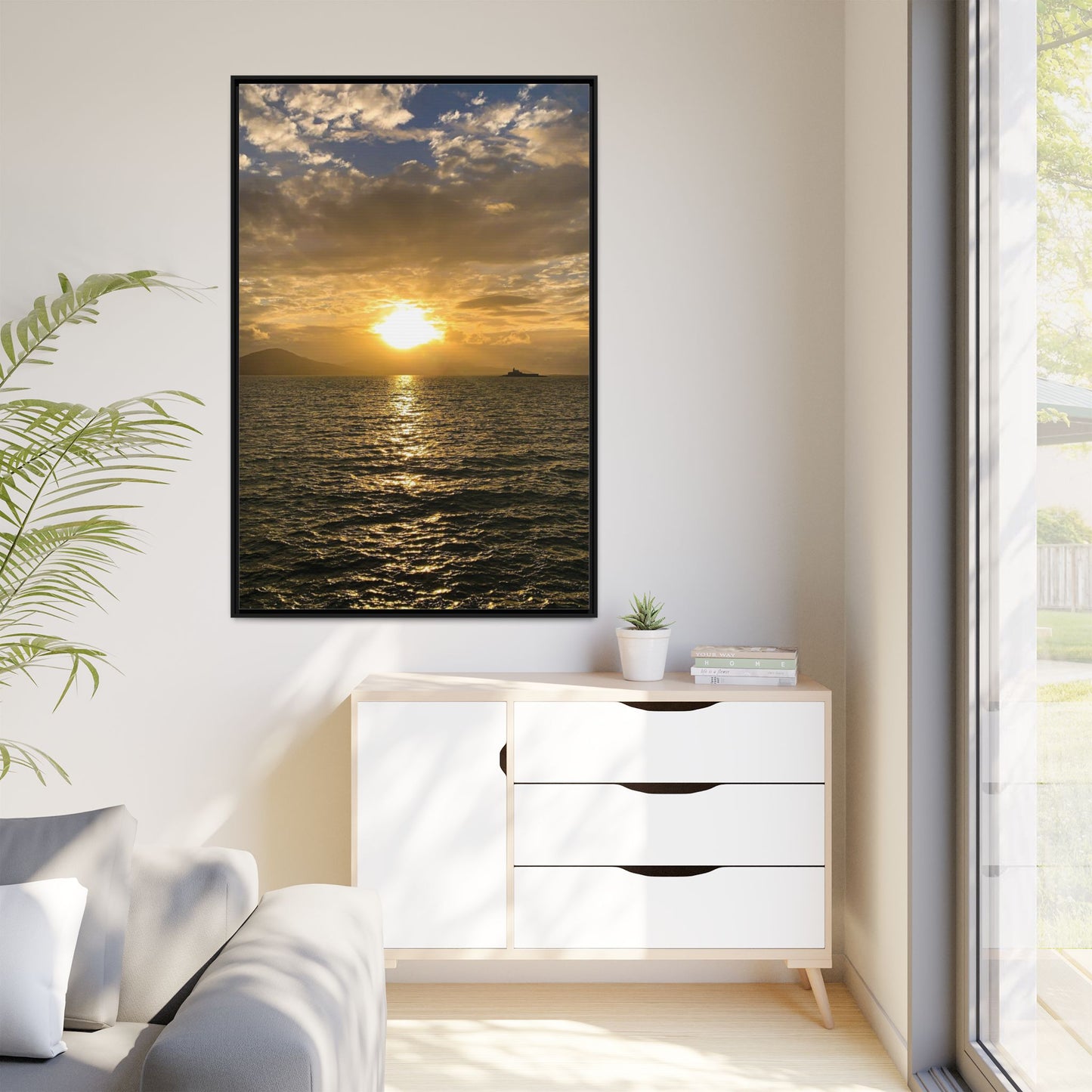 Sunset in Fenit Matte Canvas, Framed (Multi-color)
