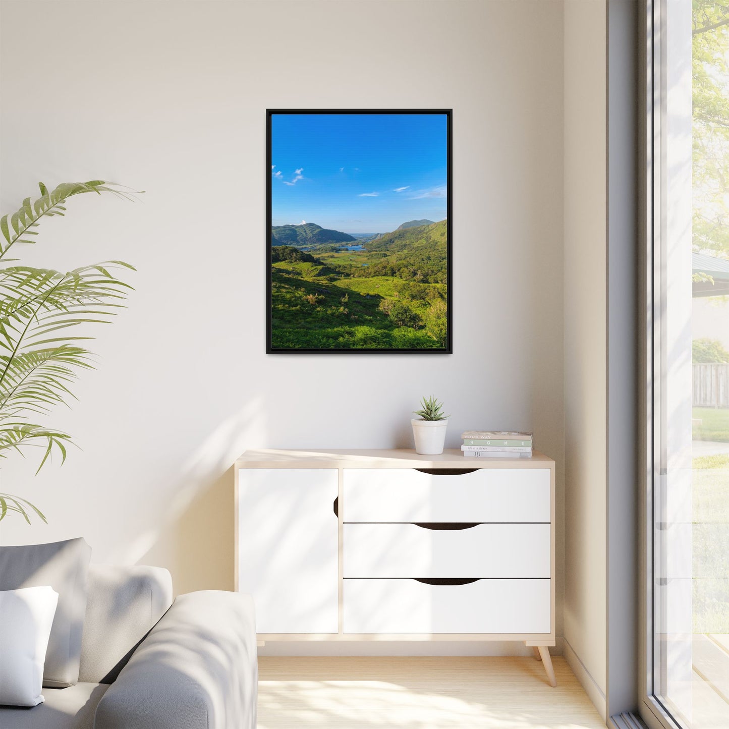 Beautiful Ladies View Matte Canvas, Framed (Multi-color)