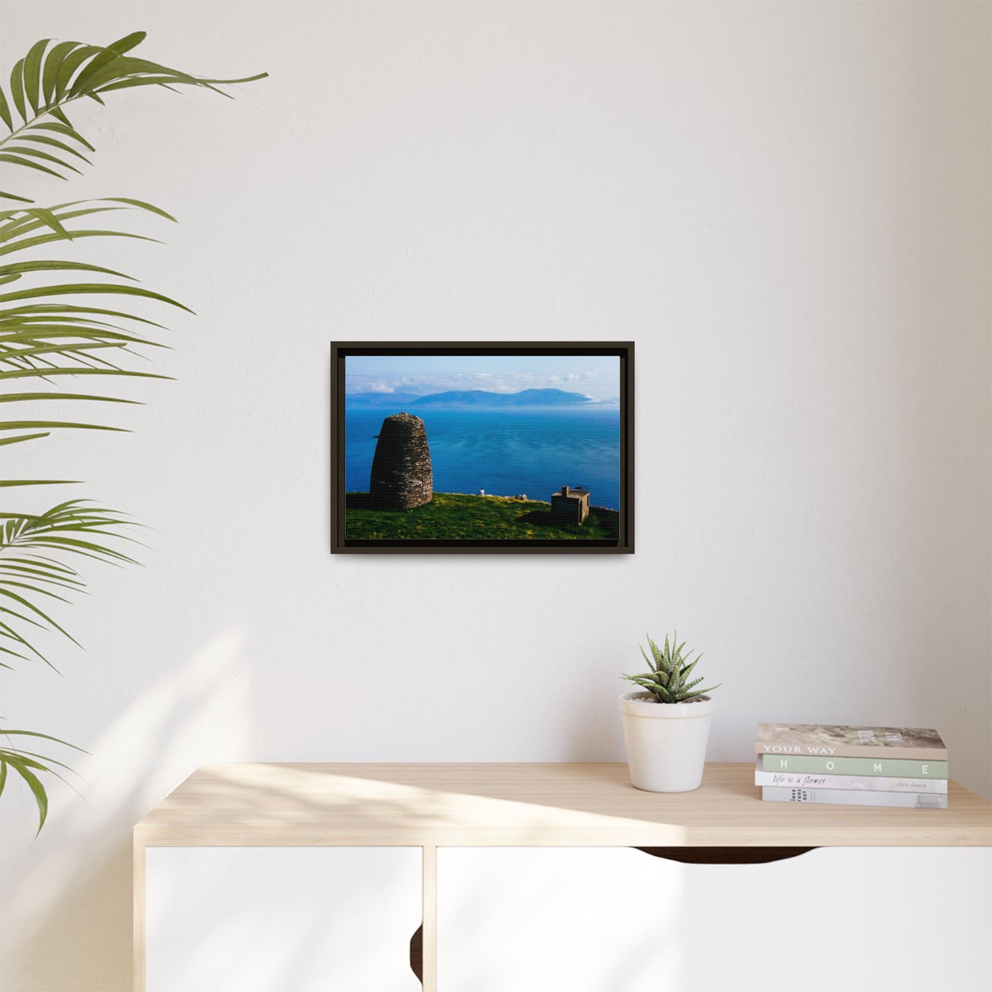 Ask Tower Matte Canvas, Framed (Multi-color)