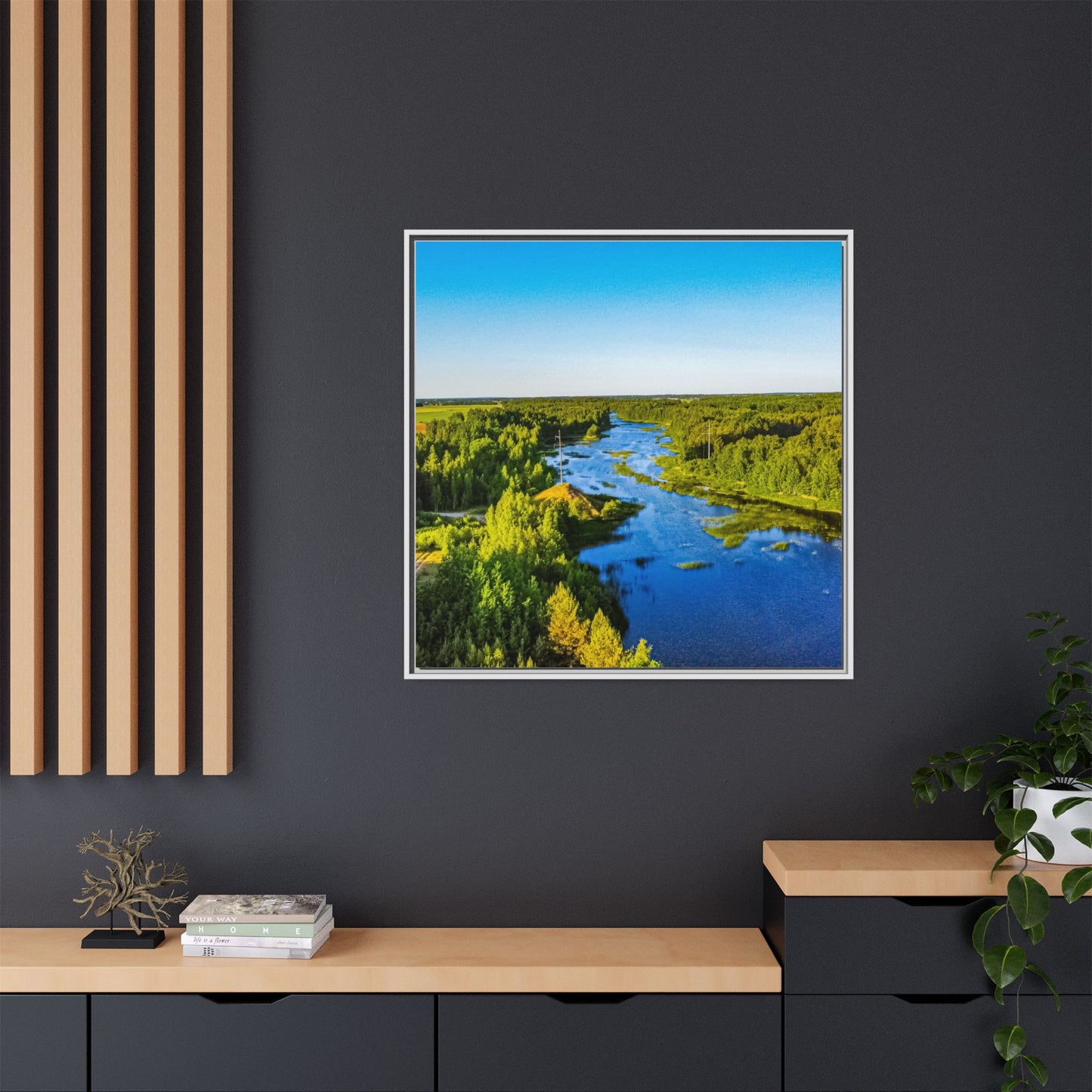 Zagares Lake Matte Canvas, Framed (Multi-color)