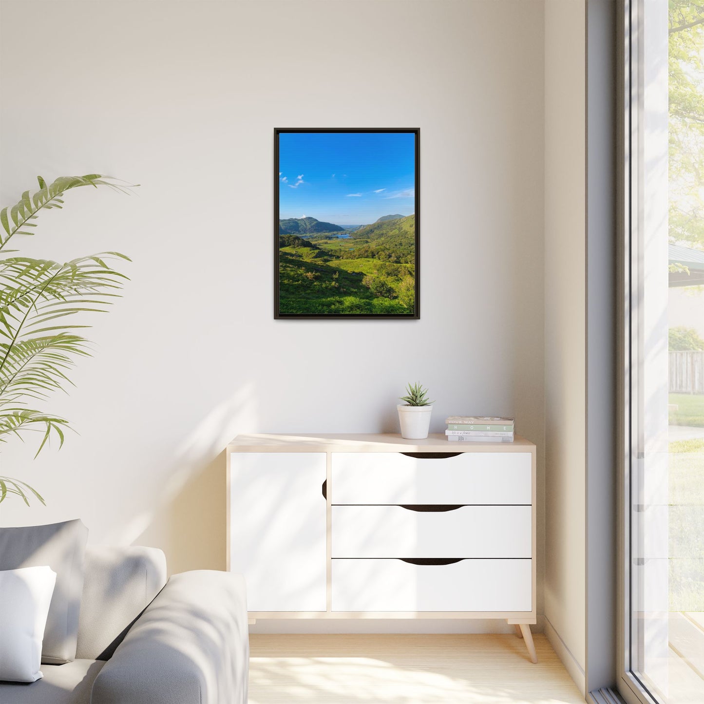 Beautiful Ladies View Matte Canvas, Framed (Multi-color)