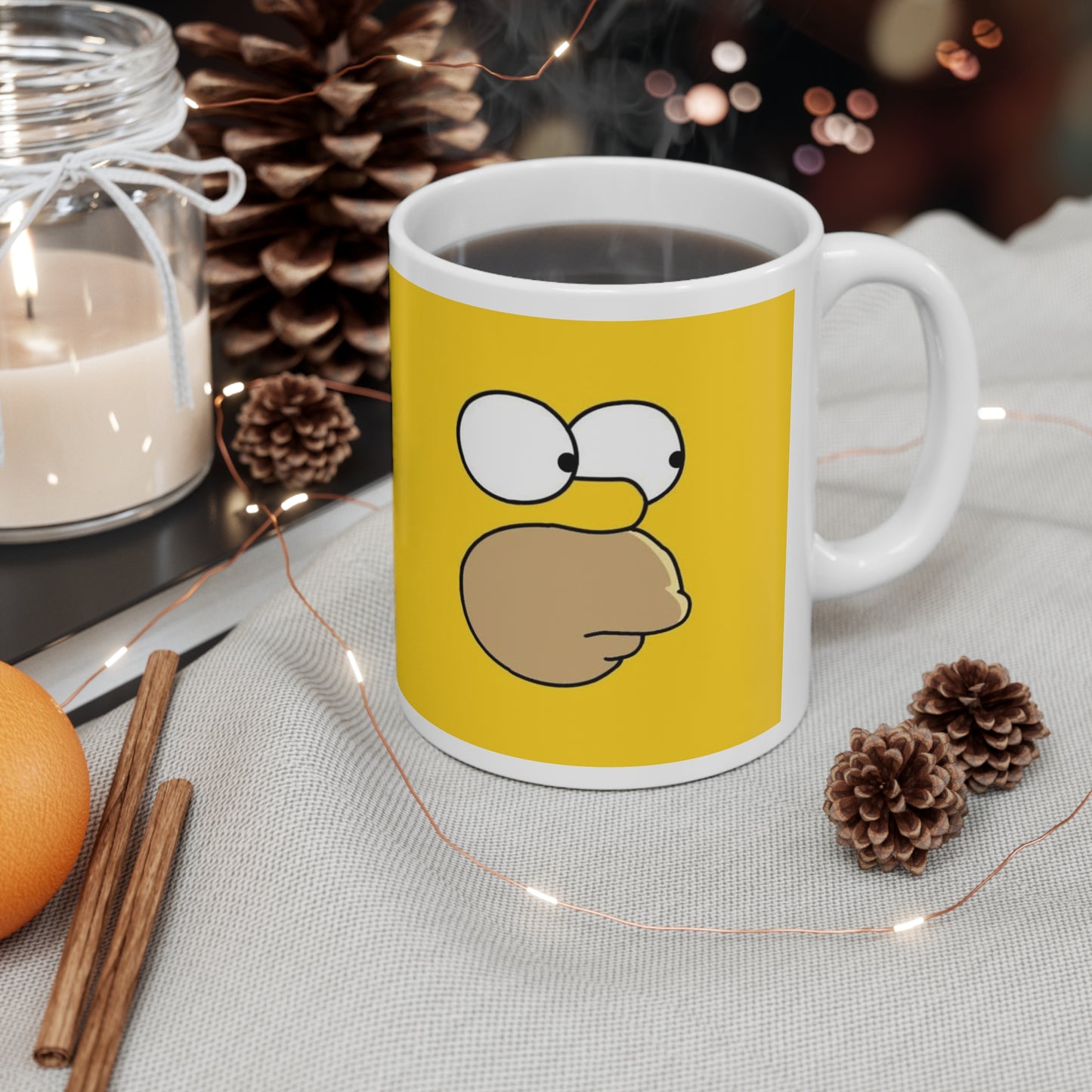Whimsical Yellow Ceramic Coffee Cup – Perfect for Daily Caffeine Fix or Gift