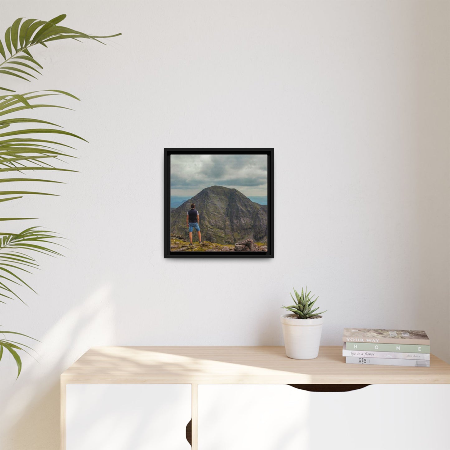 Cross On Top Matte Canvas, Framed (Multi-color)