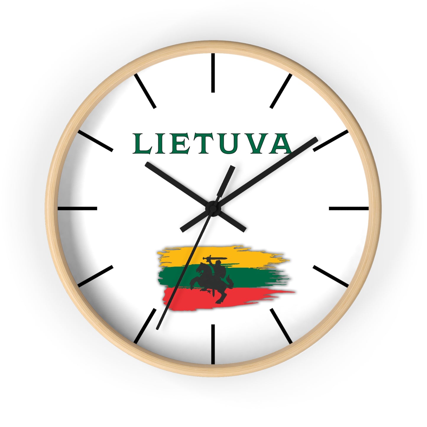 Lietuva Wall Clock - Stylish Home Decor for Lithuania Pride