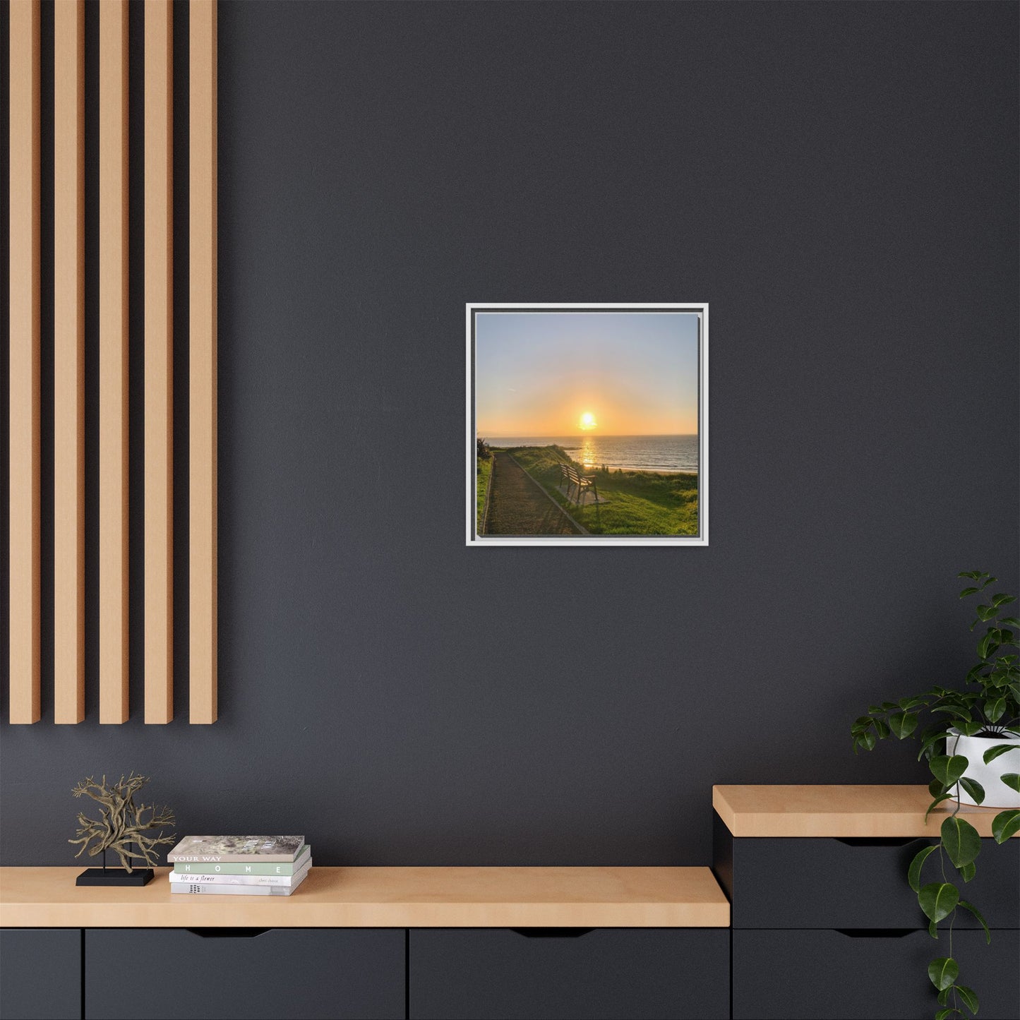 Sunset in Ballybunion 2 Matte Canvas, Framed (Multi-color)
