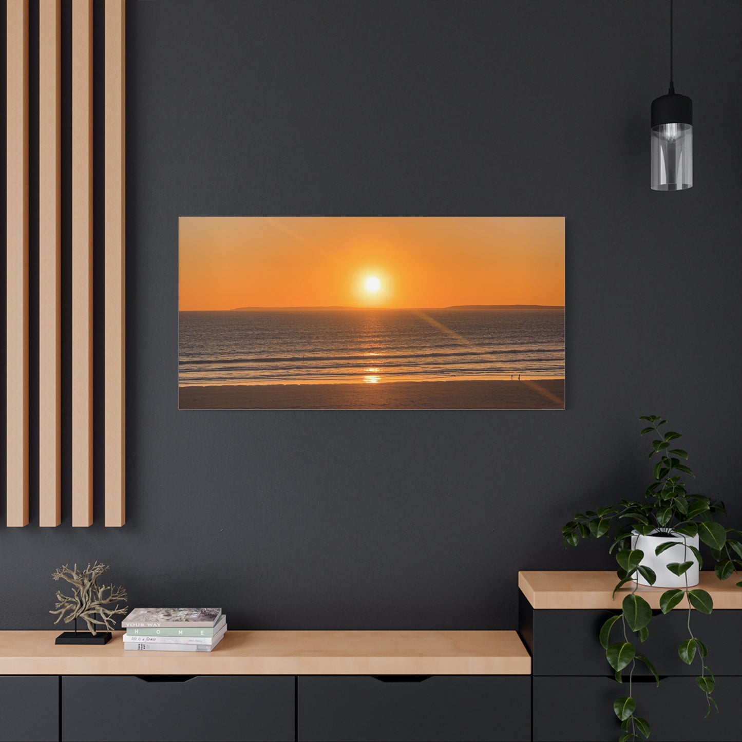 Sunset in ocean Matte Canvas, Stretched, 1.25"