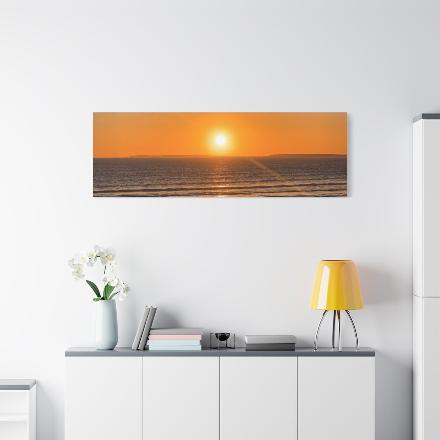 Sunset in ocean Matte Canvas, Stretched, 1.25"