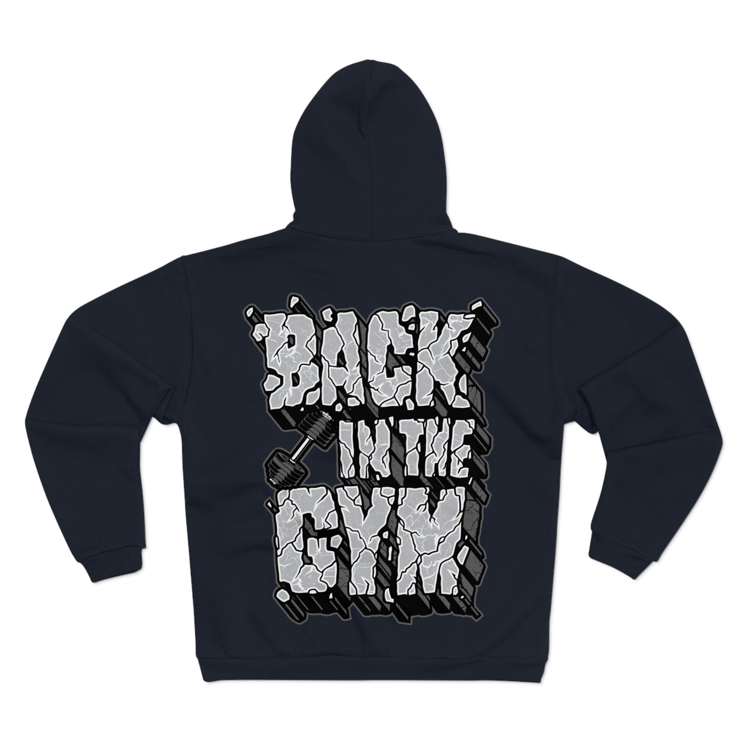 Back in the Gym Unisex Hooded Zip Sweatshirt - Casual Fitness Wear for Workout Enthusiasts