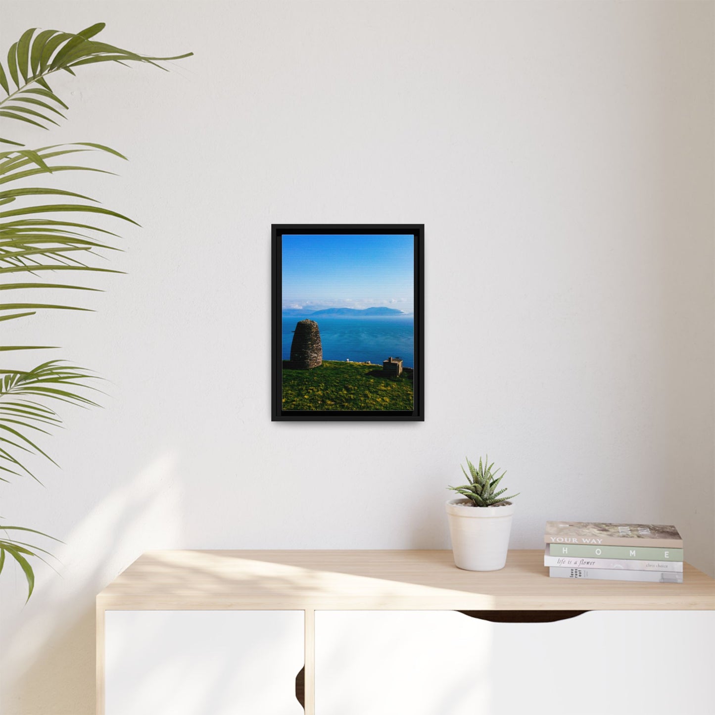 Ask Tower Matte Canvas, Framed (Multi-color)