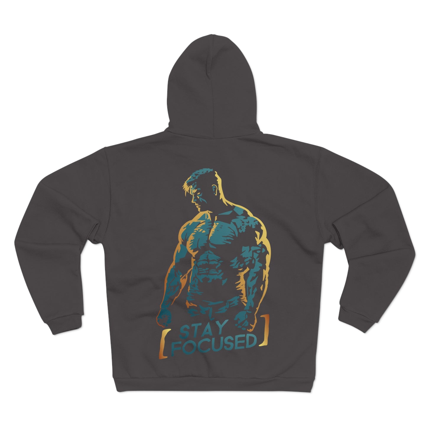 Unisex Hooded Zip Sweatshirt - Stay Focused Gym Hoodie for Fitness Enthusiasts