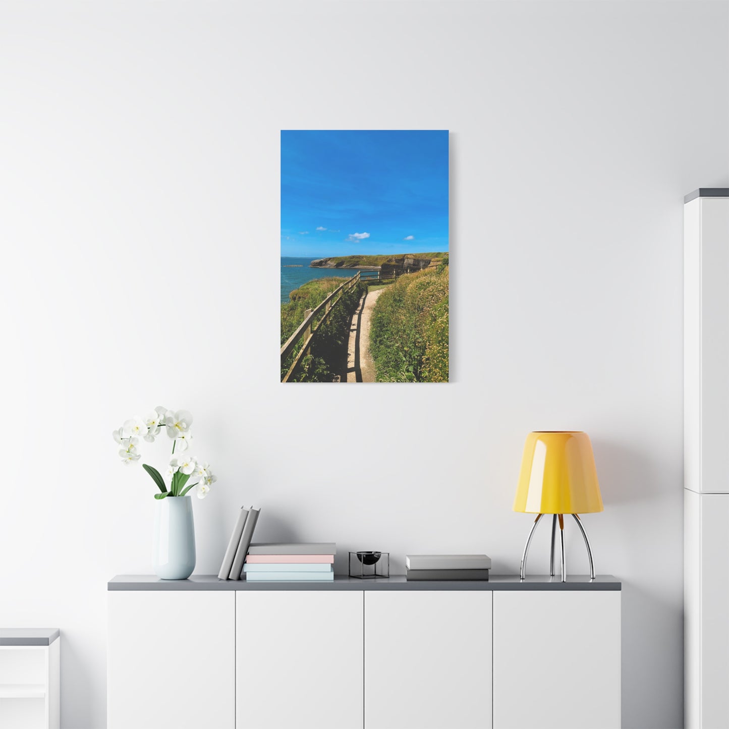 Sunny Walk In Ballybunion Matte Canvas, Stretched, 1.25"