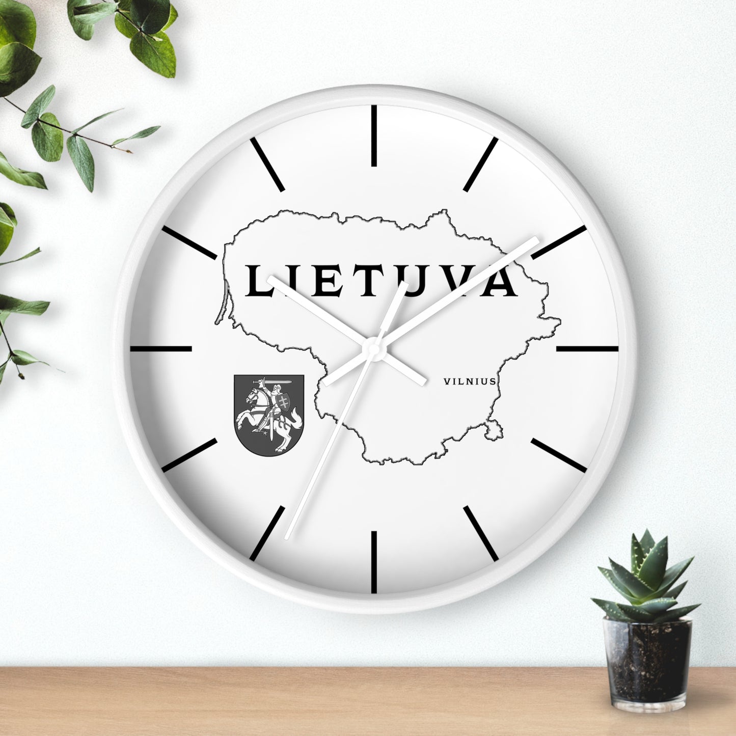 Lithuania Minimalistic Map Wall Clock - Modern Decor for Home & Office