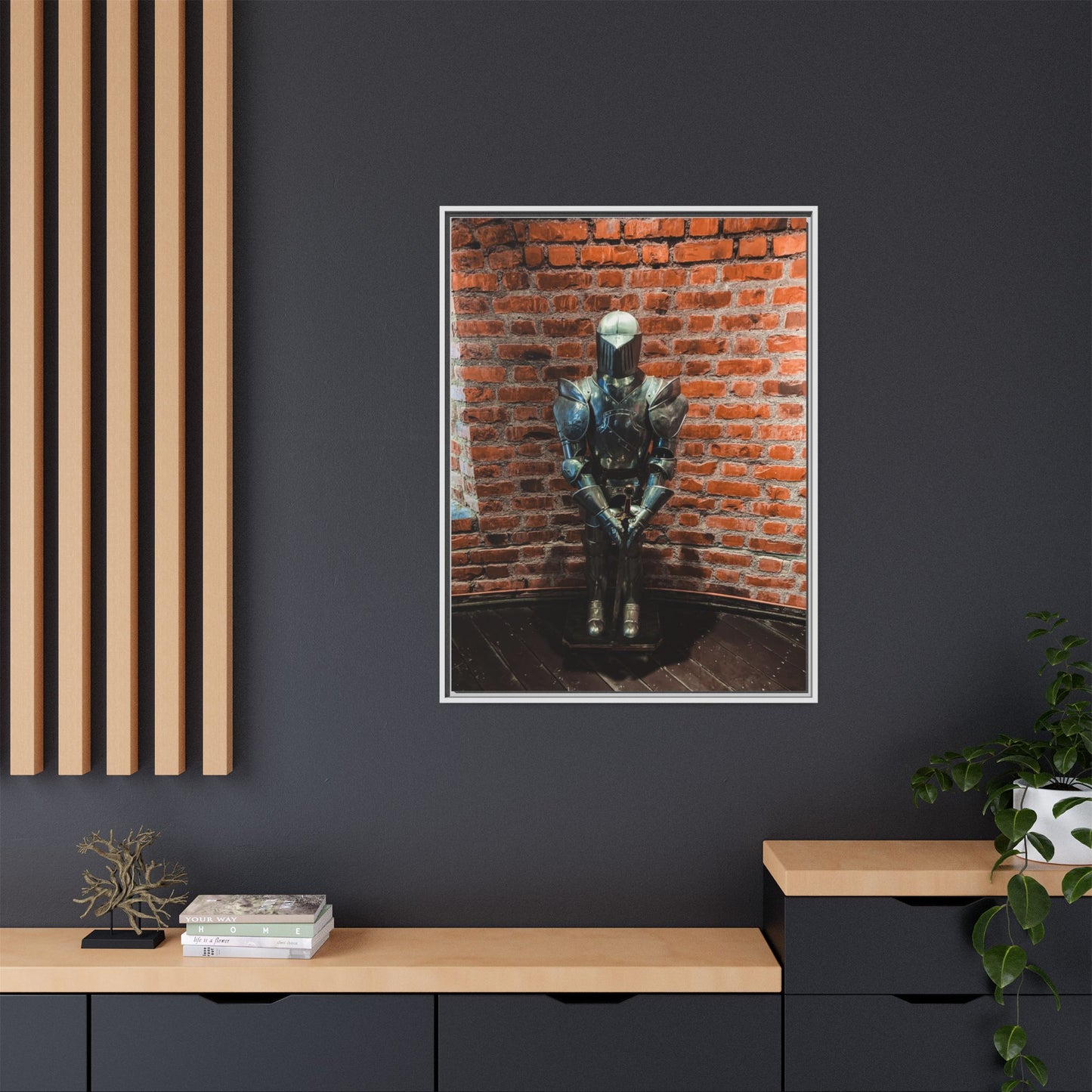 Steel Armour Medieval Age Lithuania Matte Canvas, Framed (Multi-color)