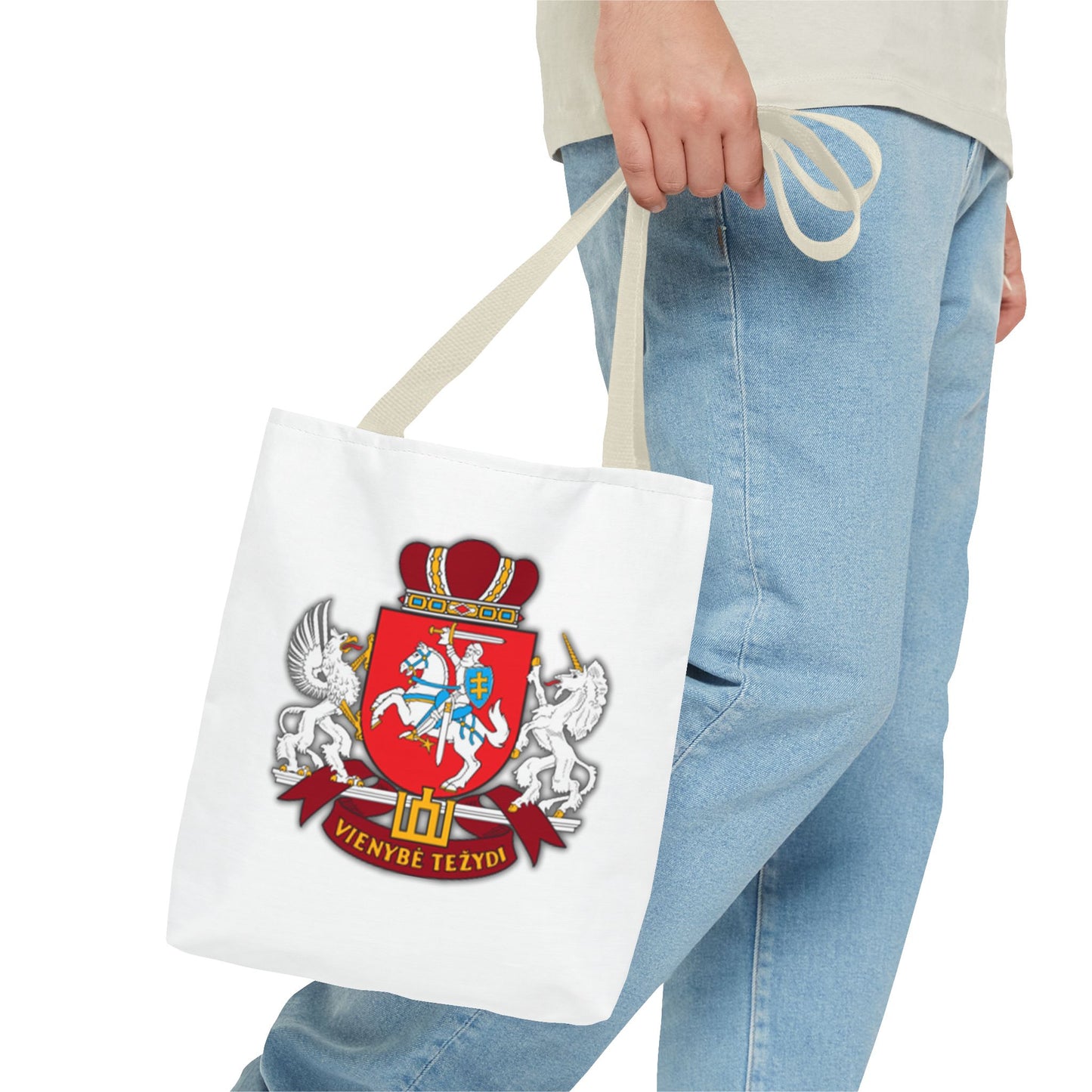 Heraldic Lithuania Crest Tote Bag - Stylish and Reusable for Everyday Use