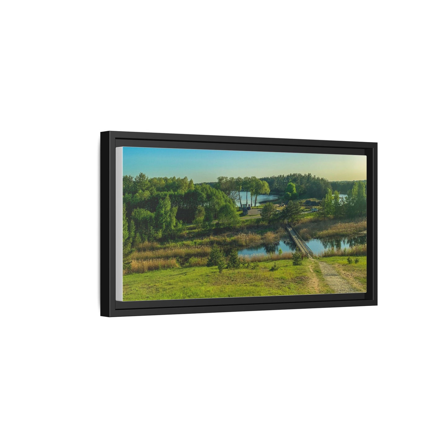 Zageres Lake Matte Canvas, Framed (Multi-color)