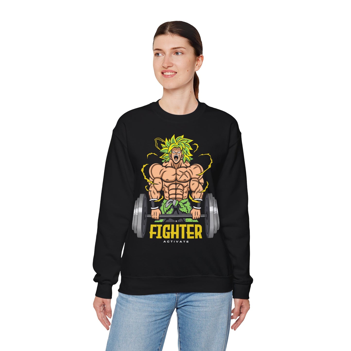 Fighter Activate Unisex Heavy Blend™ Crewneck Sweatshirt - Perfect for Fitness Enthusiasts