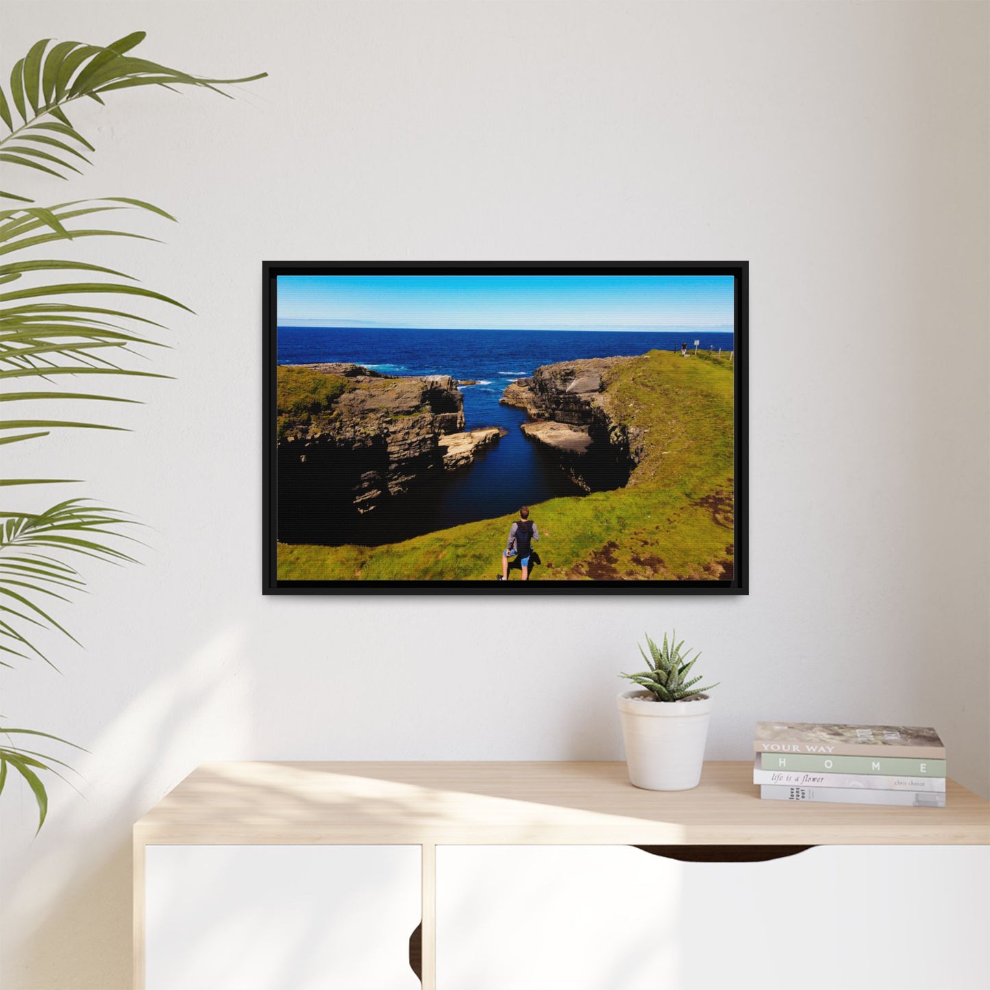 Cliffs Matte Canvas, Framed (Multi-color)