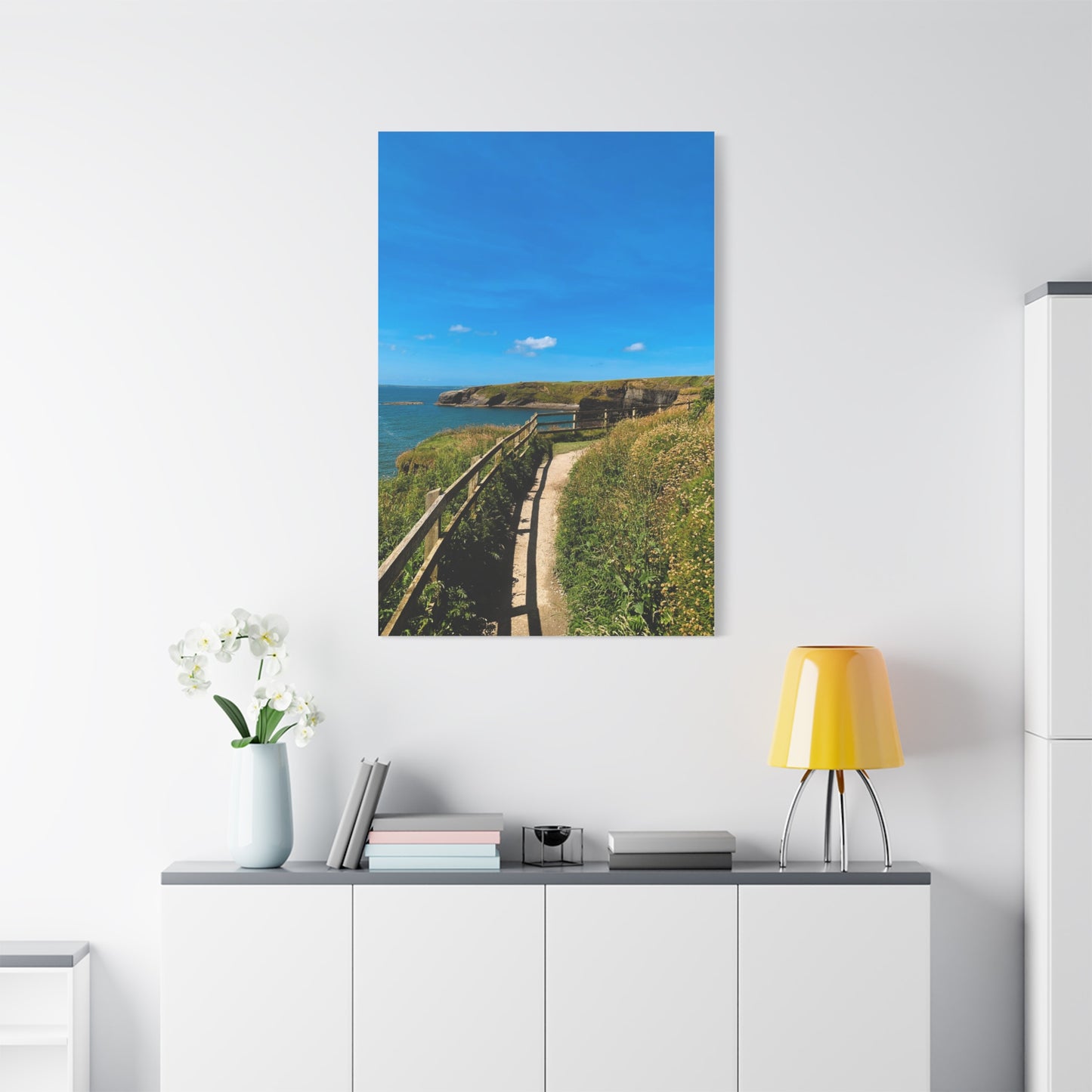 Sunny Walk In Ballybunion Matte Canvas, Stretched, 1.25"