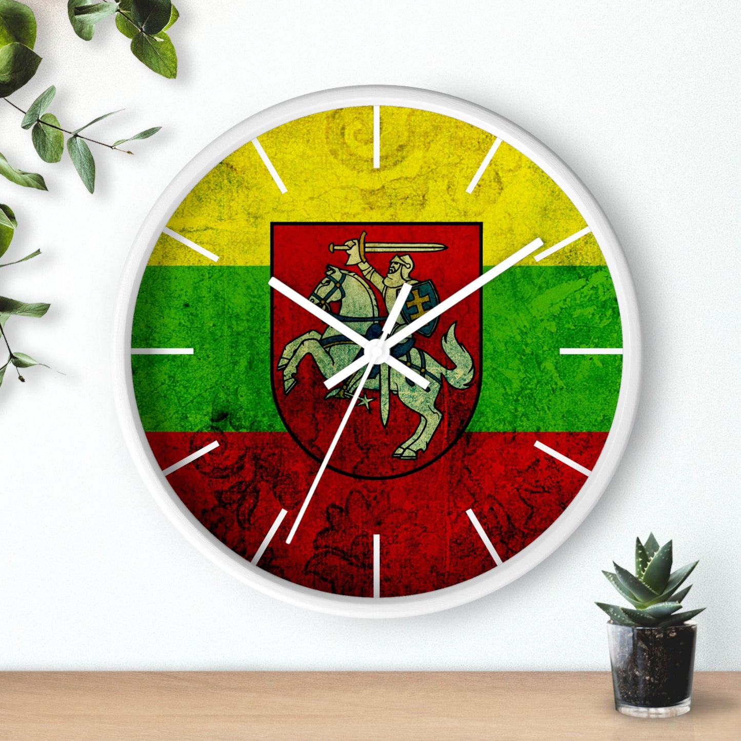 Lithuanian Heritage Wall Clock - Vintage Flag Design