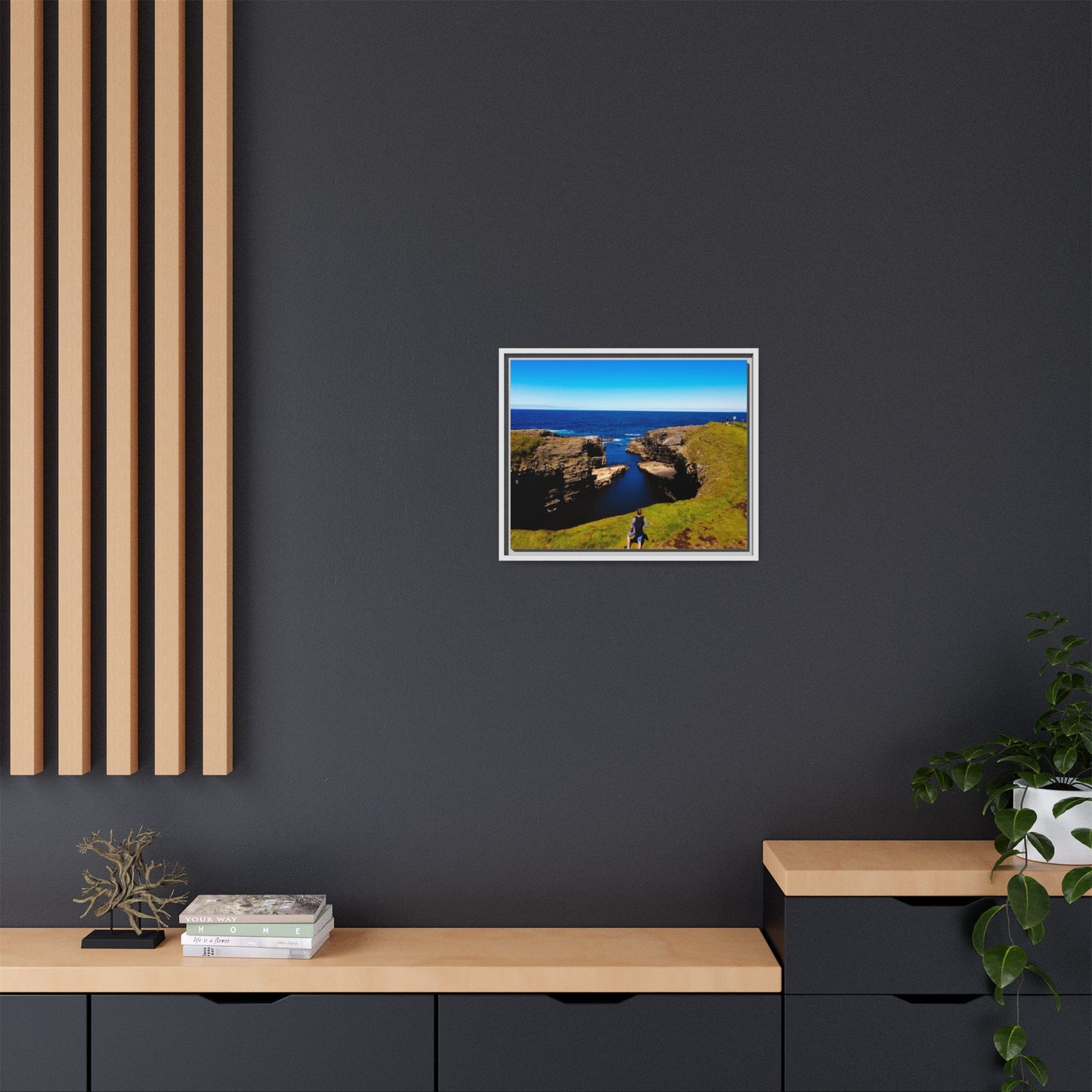 Cliffs Matte Canvas, Framed (Multi-color)