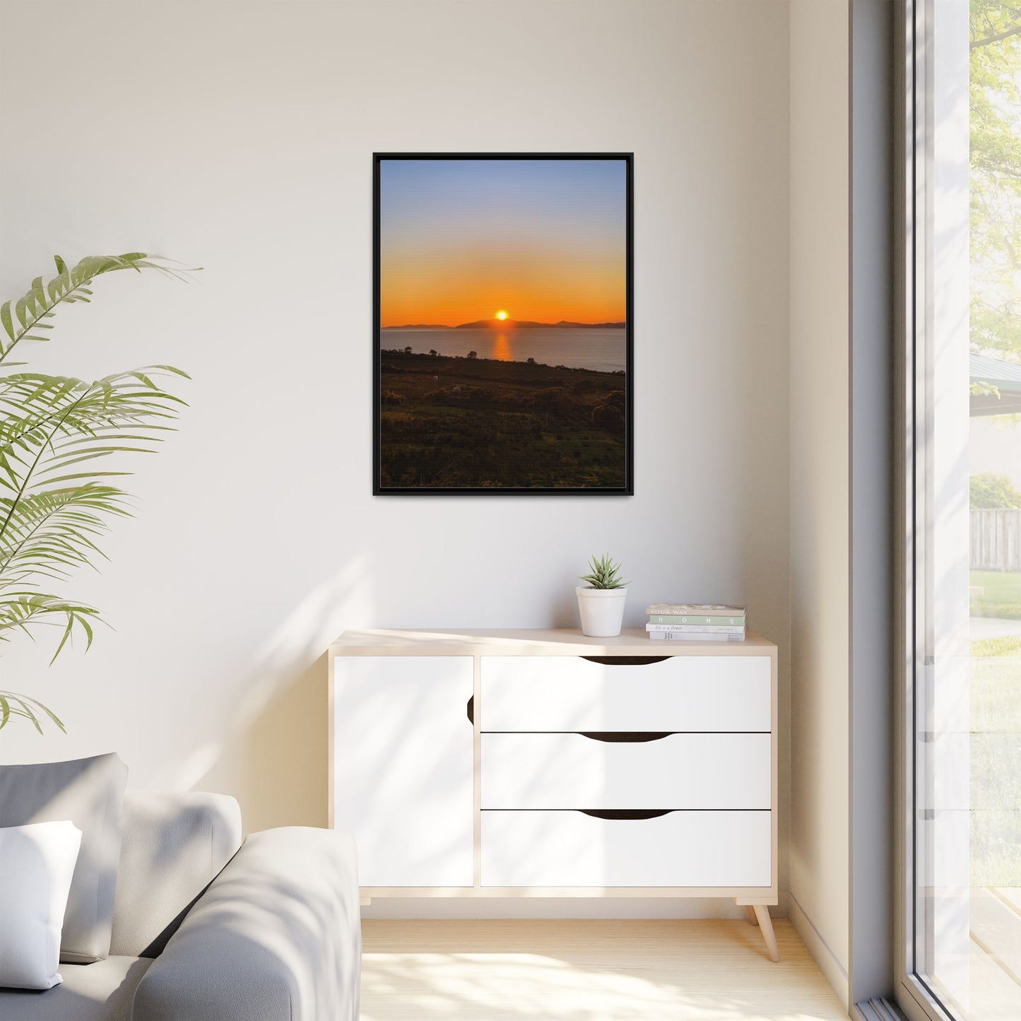 Sunset Ring Of Kerry Matte Canvas, Framed (Multi-color)