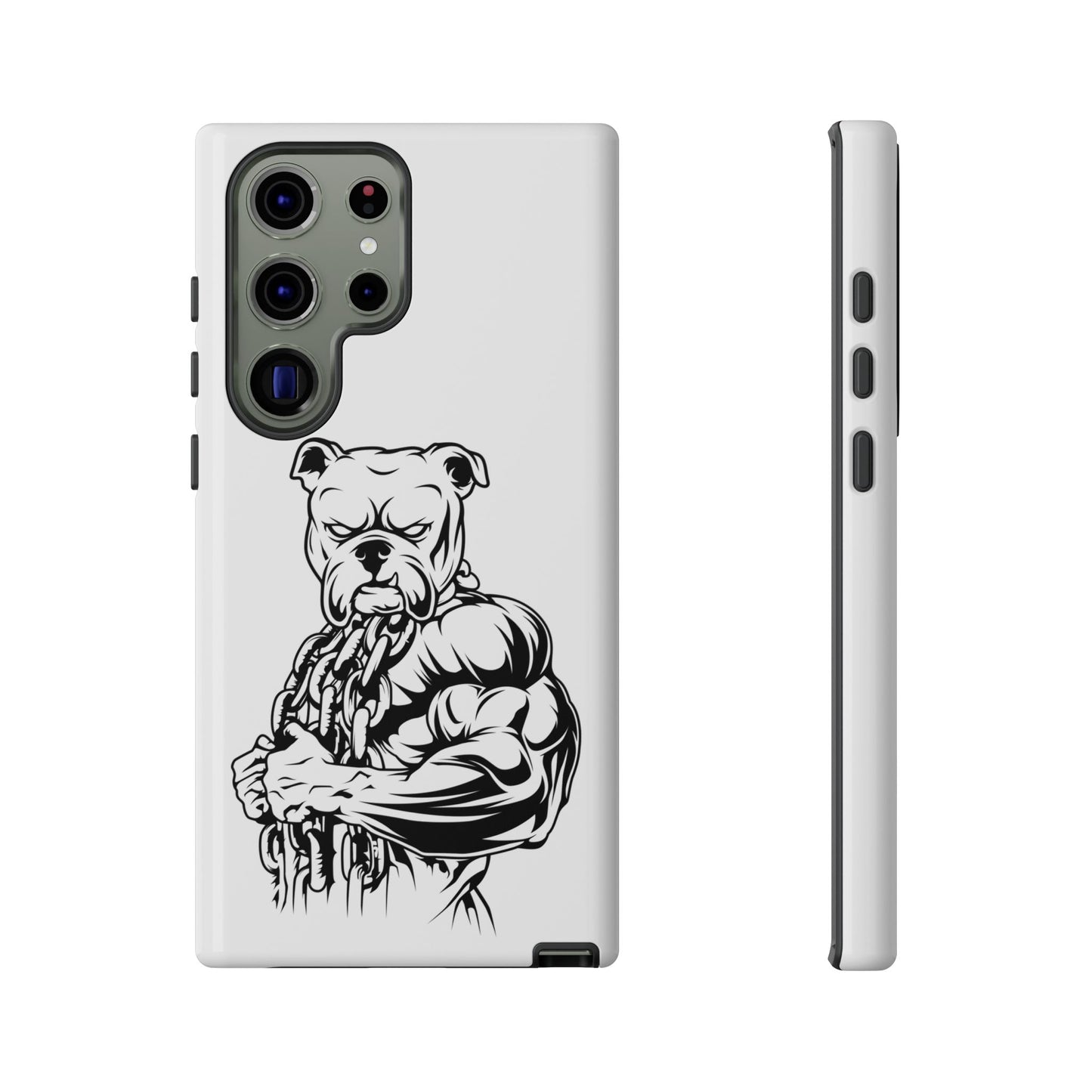 Tough Cases: Strong Bulldog Phone Case - Perfect for Dog Lovers and Fitness Enthusiasts