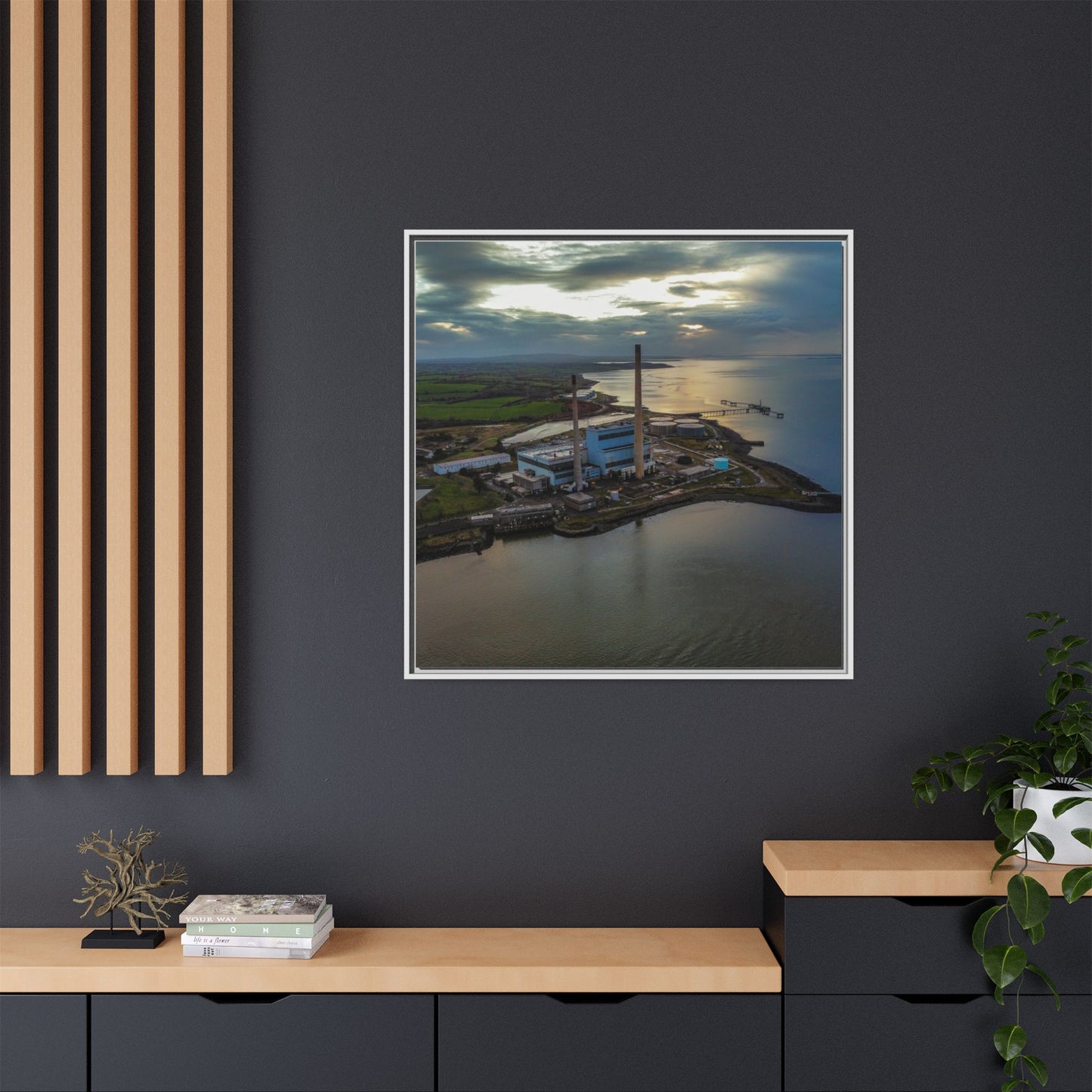 Target Power Station Matte Canvas, Framed (Multi-color)