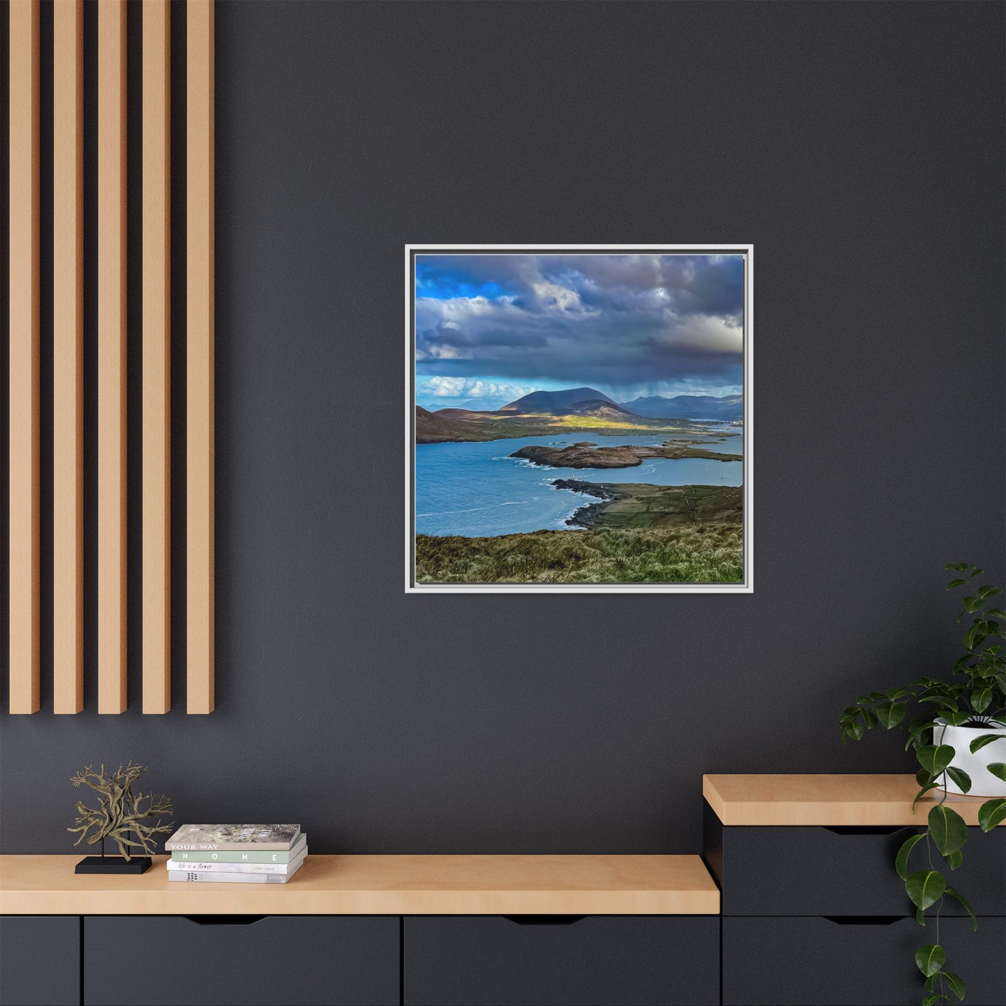 Unknown Mountain Matte Canvas, Framed (Multi-color)