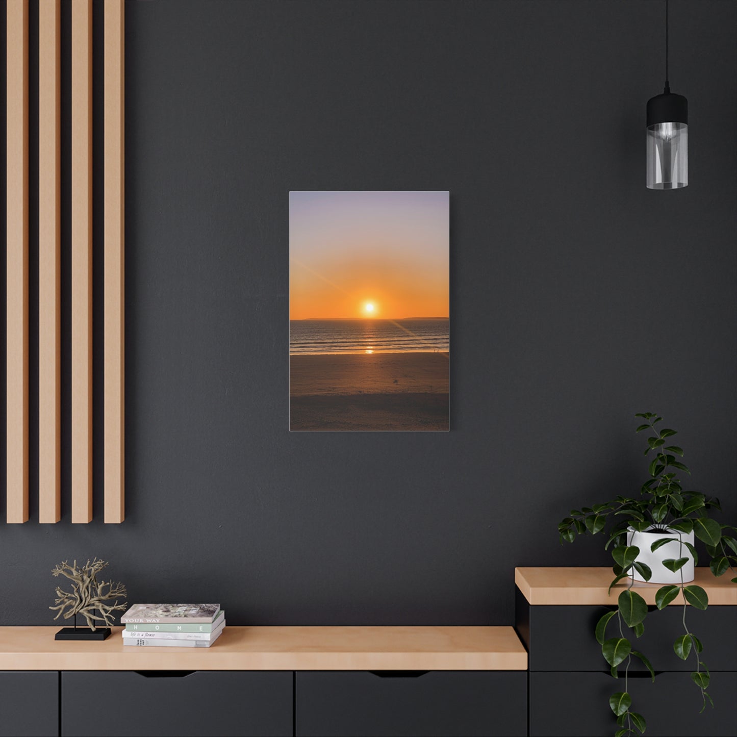 Sunset in ocean Matte Canvas, Stretched, 1.25"