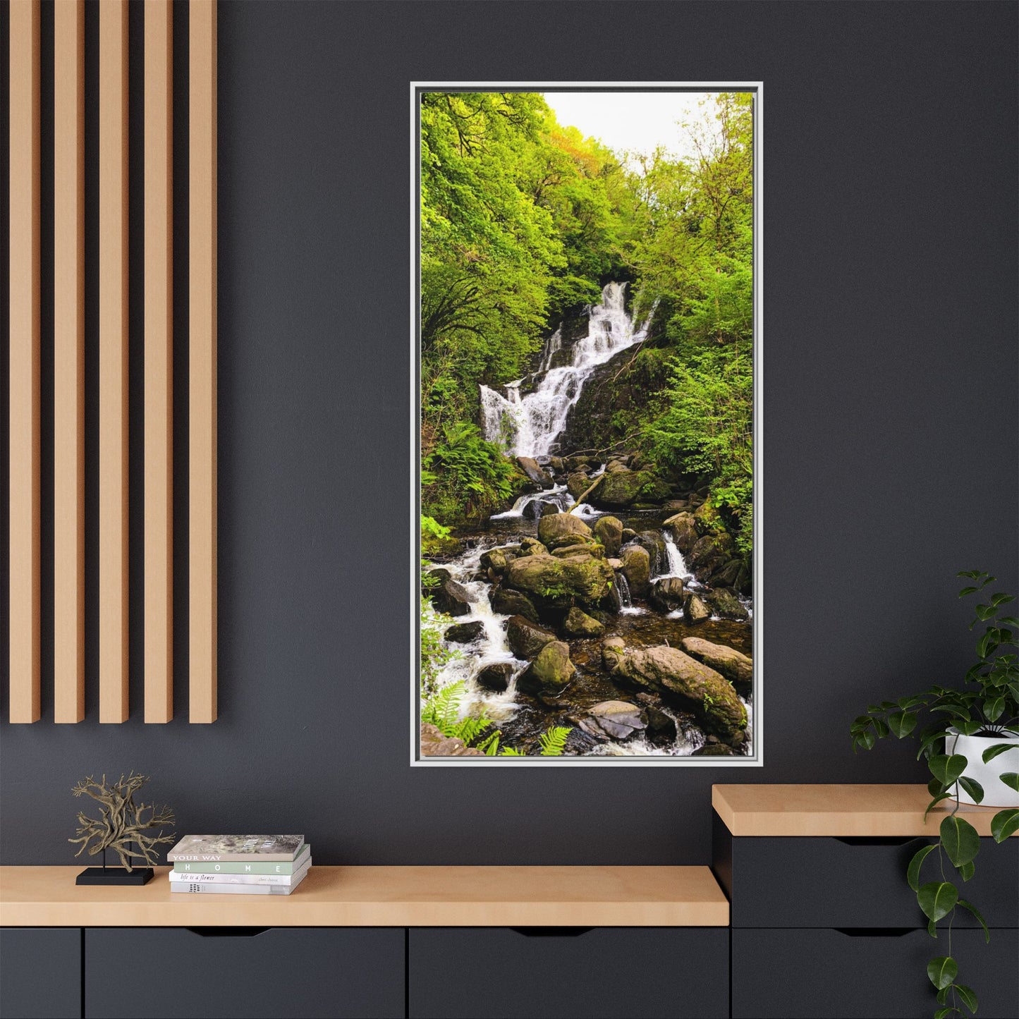Torc Waterfall Matte Canvas, Framed (Multi-color)