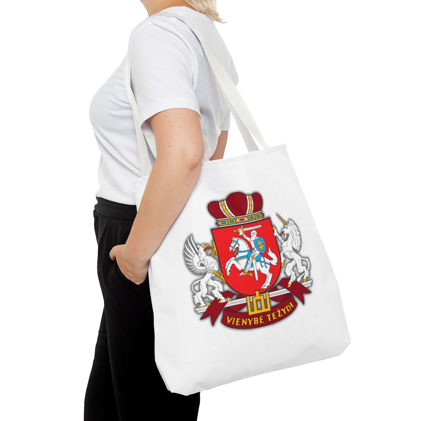 Heraldic Lithuania Crest Tote Bag - Stylish and Reusable for Everyday Use
