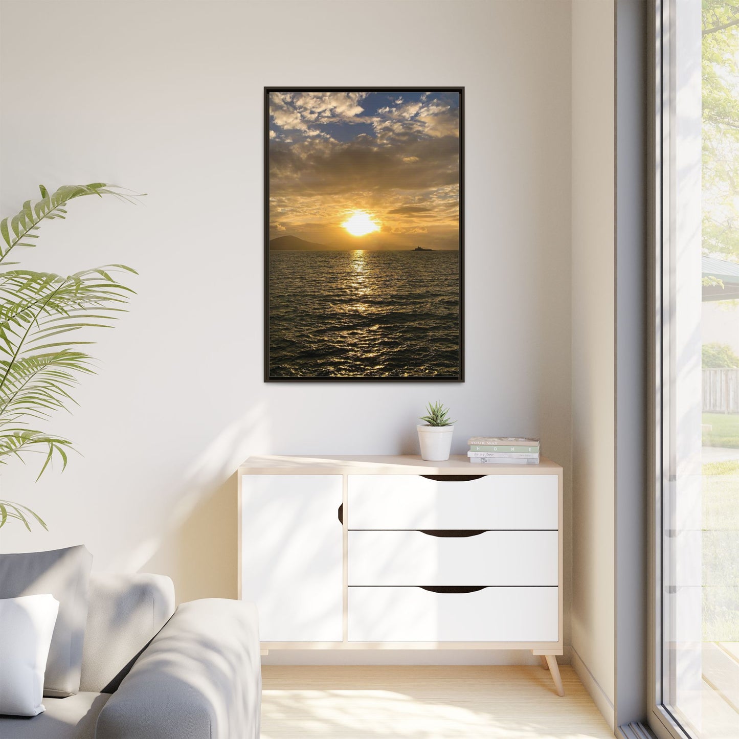 Sunset in Fenit Matte Canvas, Framed (Multi-color)