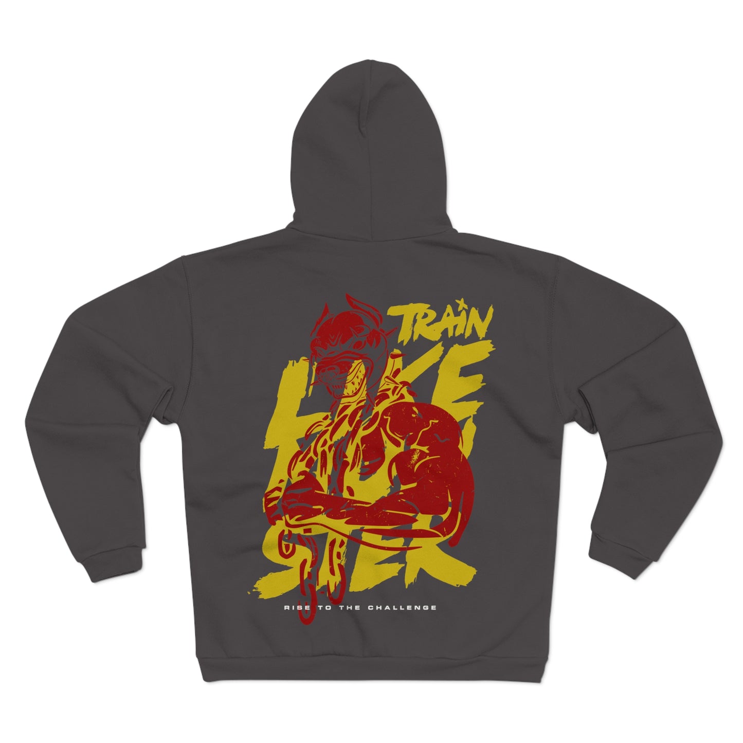 "Train Like a Beast" Unisex Hooded Zip Sweatshirt - Motivational Gym Apparel