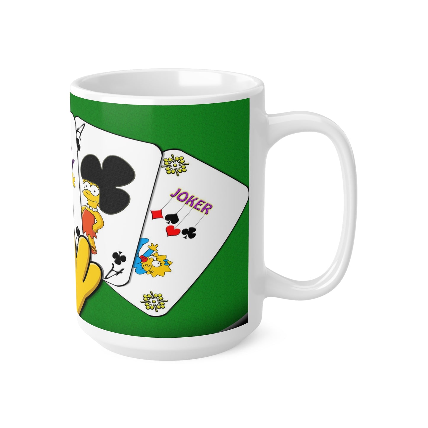 Simps Poker-Themed Ceramic Coffee Cups - Fun 11oz & 15oz Mugs for Fans