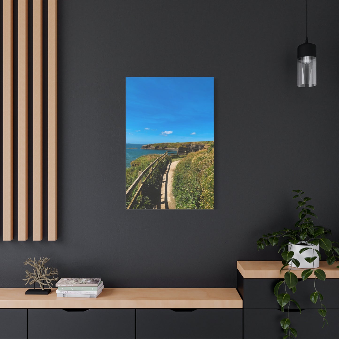 Sunny Walk In Ballybunion Matte Canvas, Stretched, 1.25"