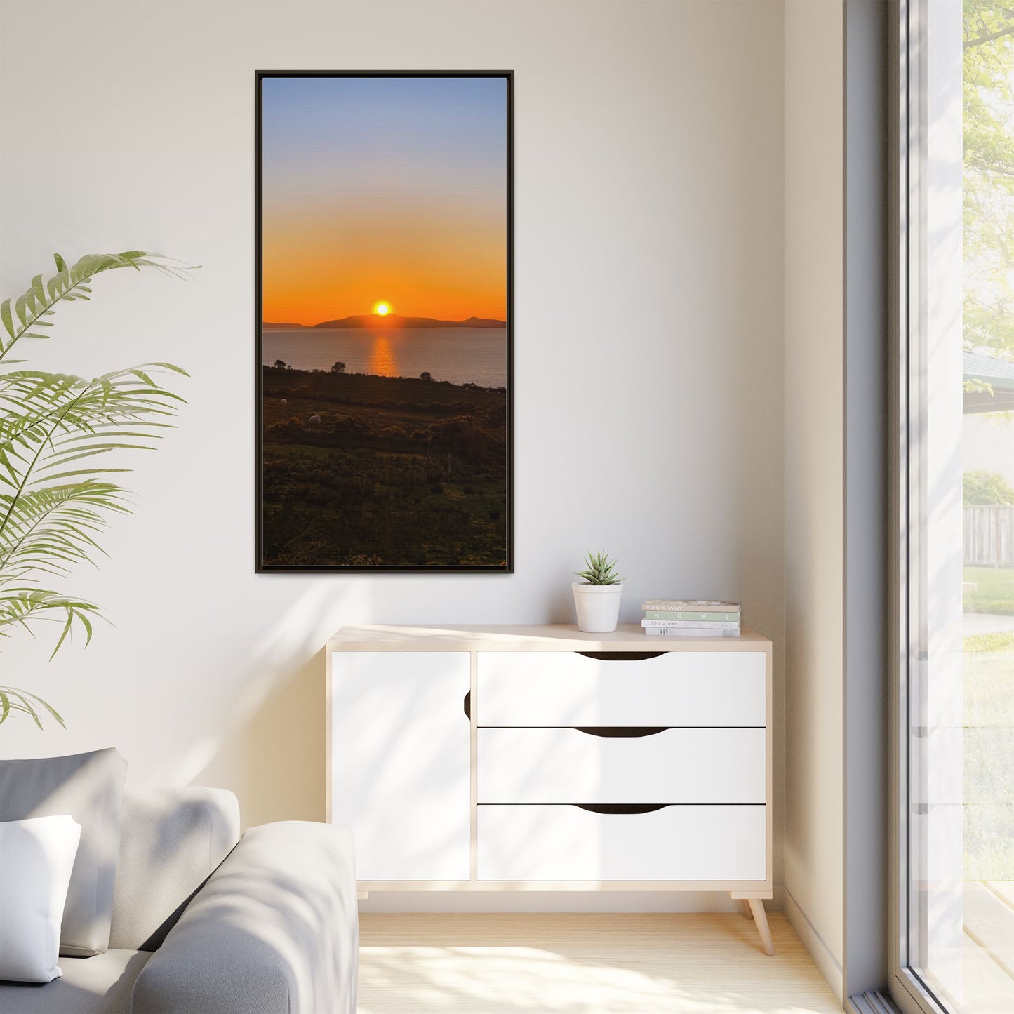 Sunset Ring Of Kerry Matte Canvas, Framed (Multi-color)