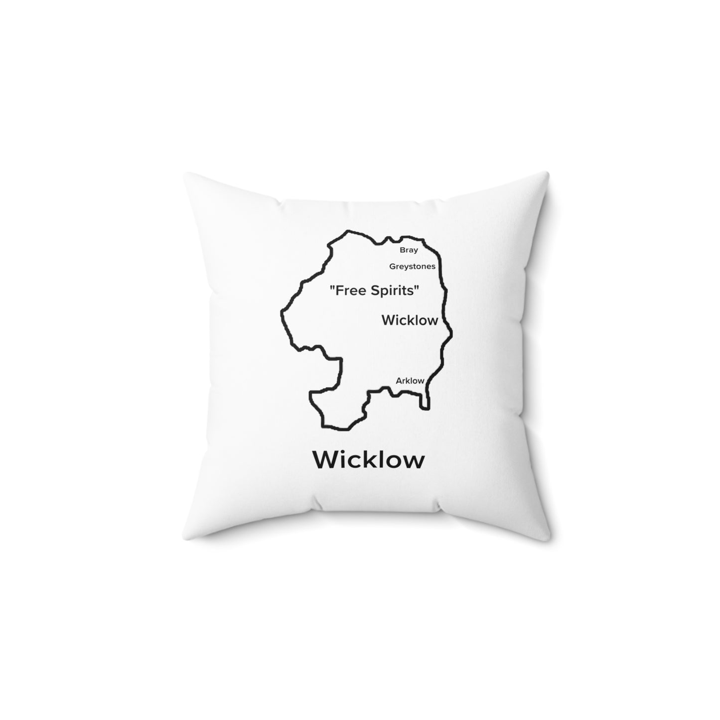 Wicklow Spun Polyester Square Pillow White Edition 2 Sizes