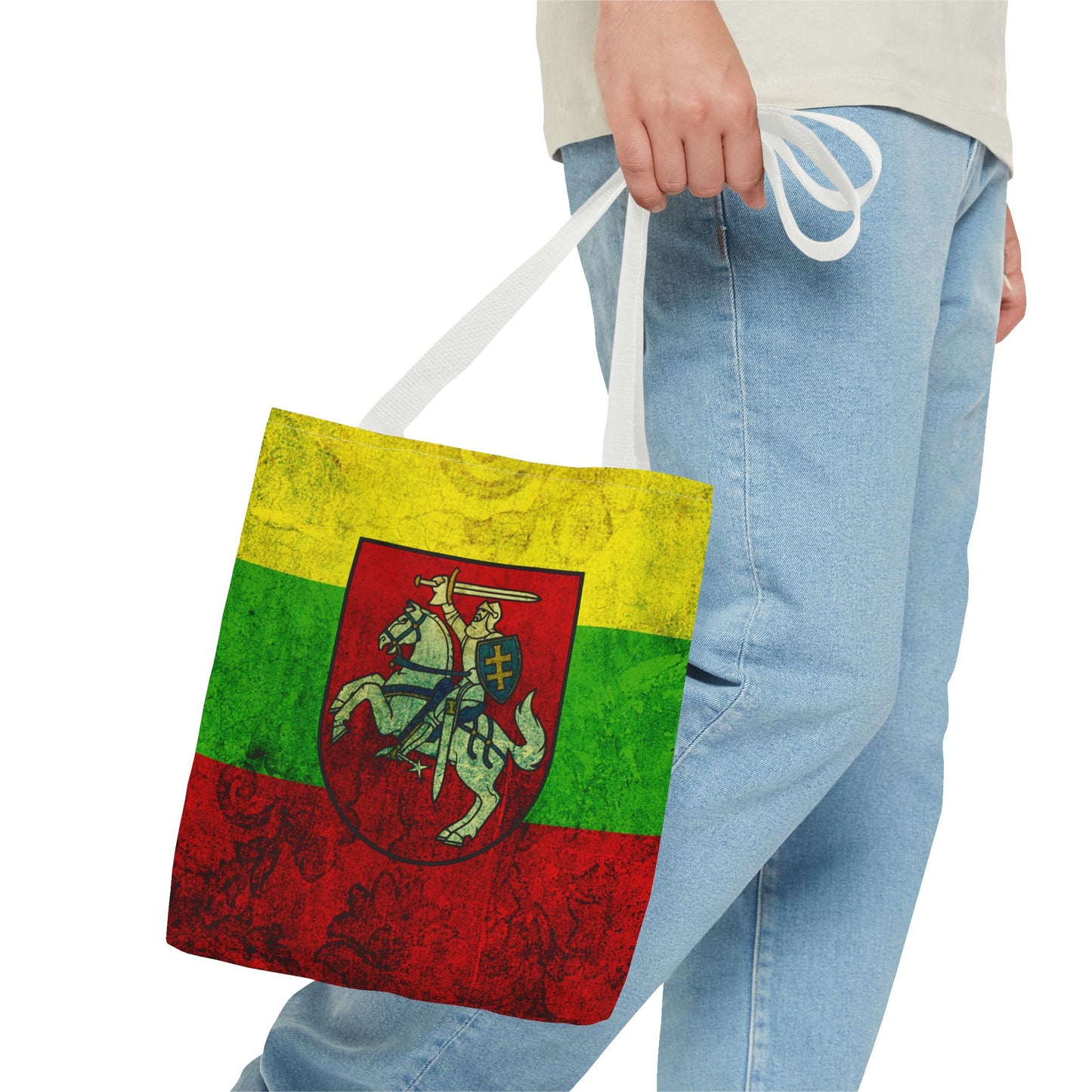 Vintage Lithuanian Crest Tote Bag - Perfect for Festivals, Travel, and Daily Use