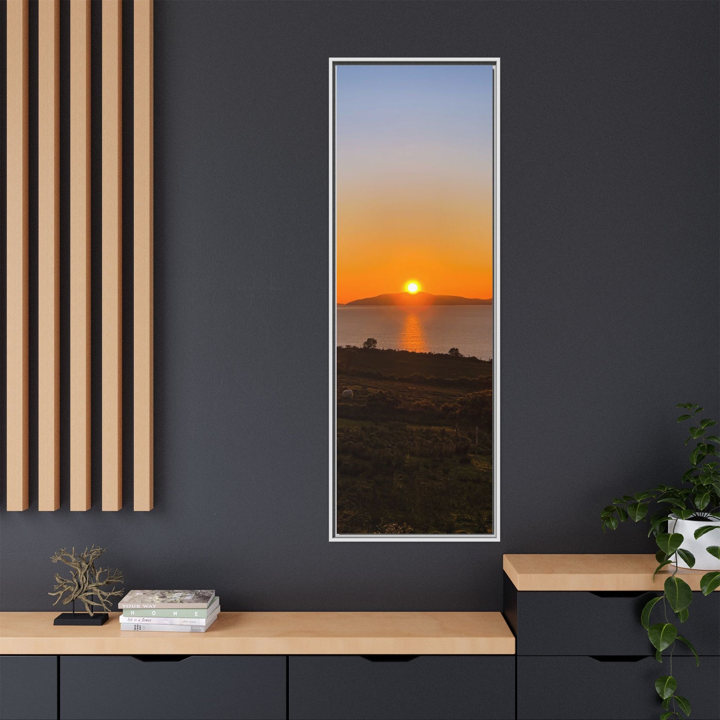 Sunset Ring Of Kerry Matte Canvas, Framed (Multi-color)
