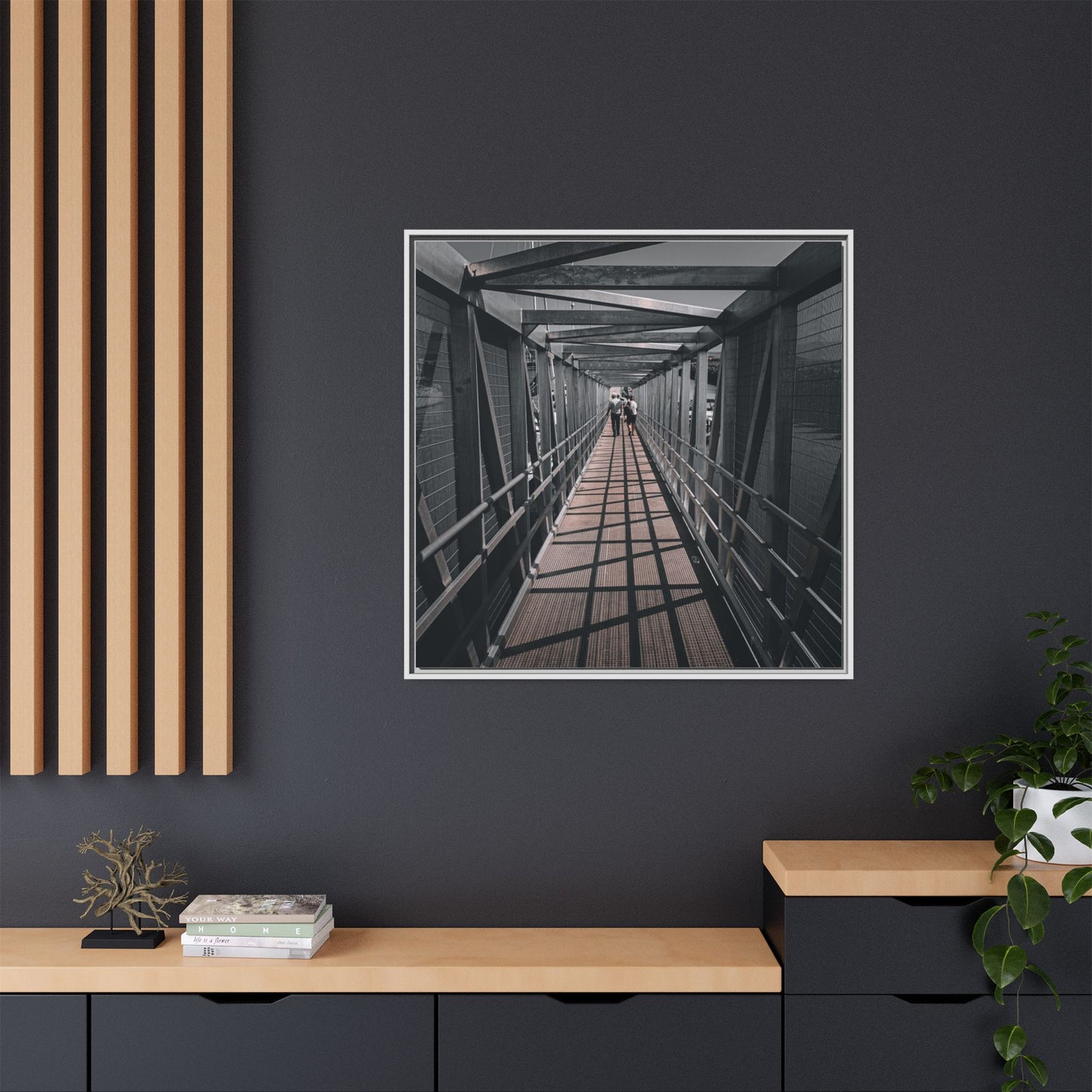 Dingle Pier Matte Canvas, Framed (Multi-color)