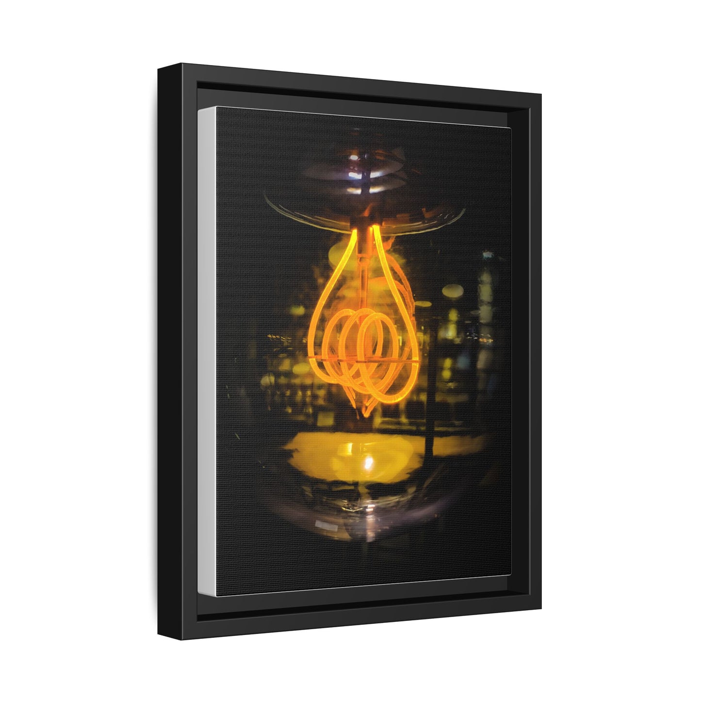 Bulb Matte Canvas, Framed (Multi-color)