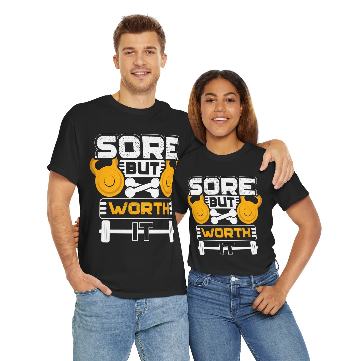 Sore But Worth It Workout Tee | Unisex Heavy Cotton Gym Shirt