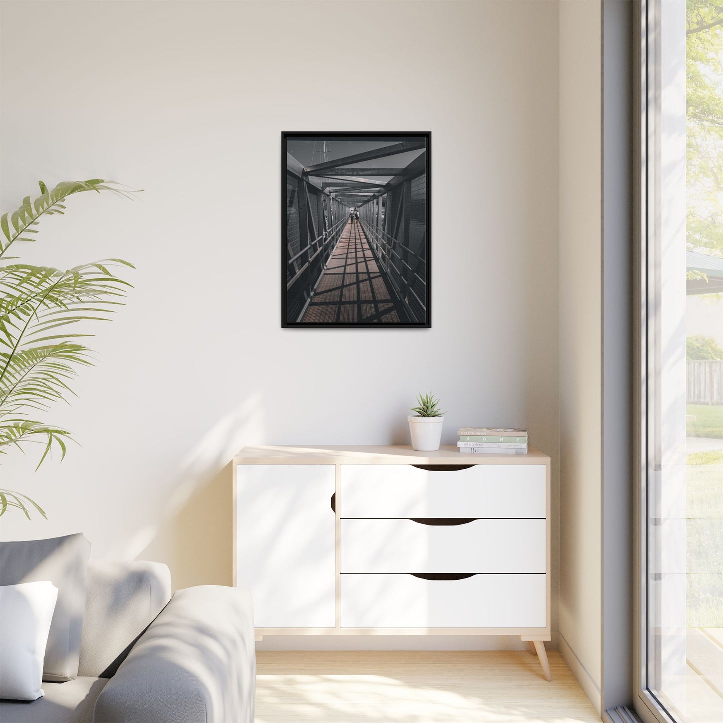 Dingle Pier Matte Canvas, Framed (Multi-color)