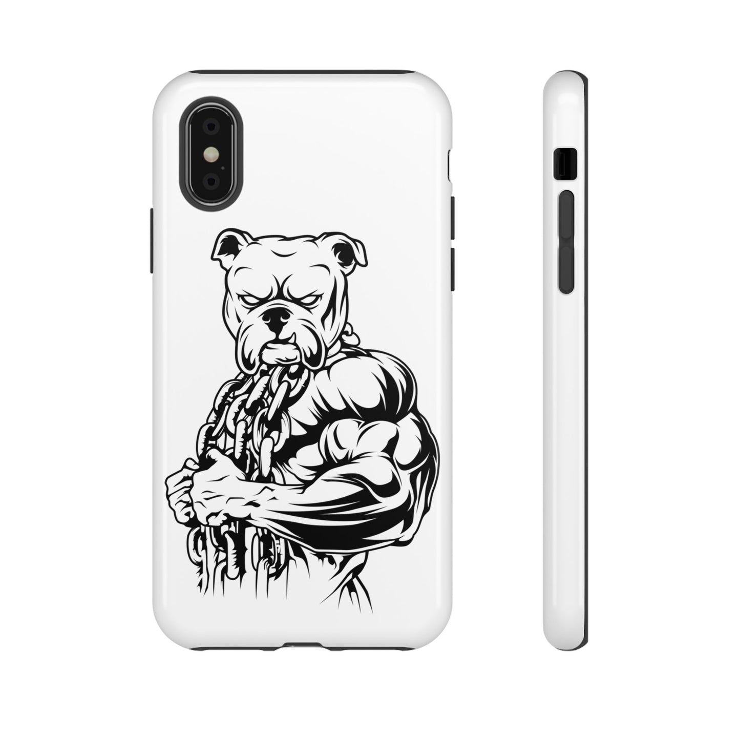 Tough Cases: Strong Bulldog Phone Case - Perfect for Dog Lovers and Fitness Enthusiasts