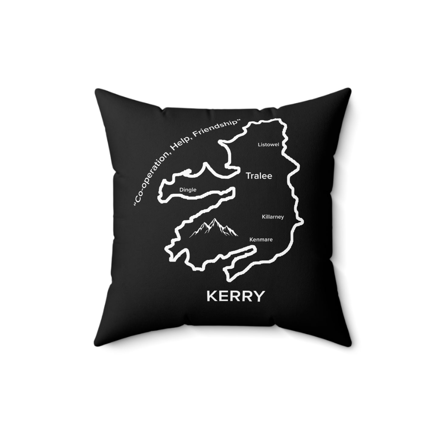 Kerry Spun Polyester Square Pillow Black Edition 2 Sizes