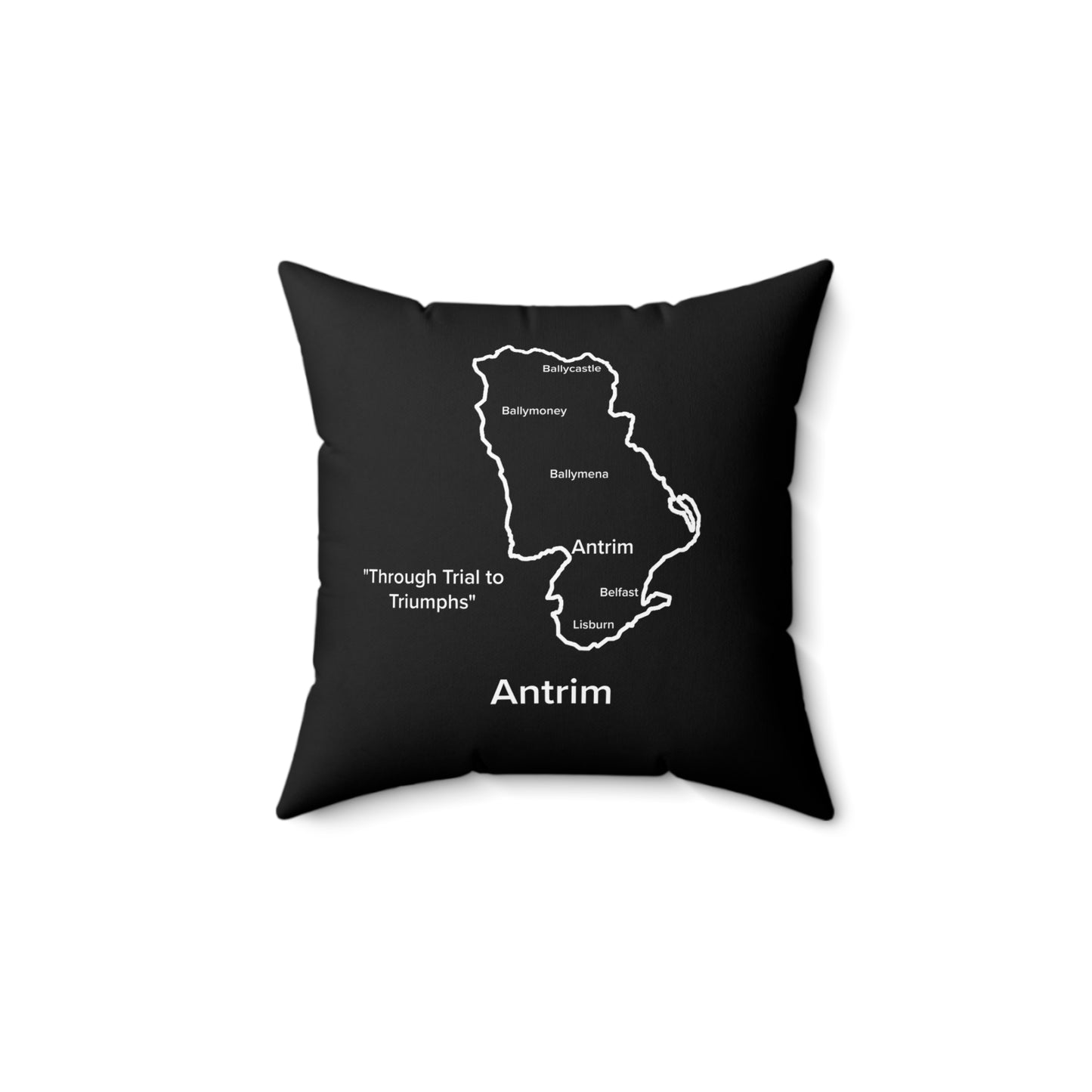 Antrim Spun Polyester Square Pillow Black Edition 2 Sizes