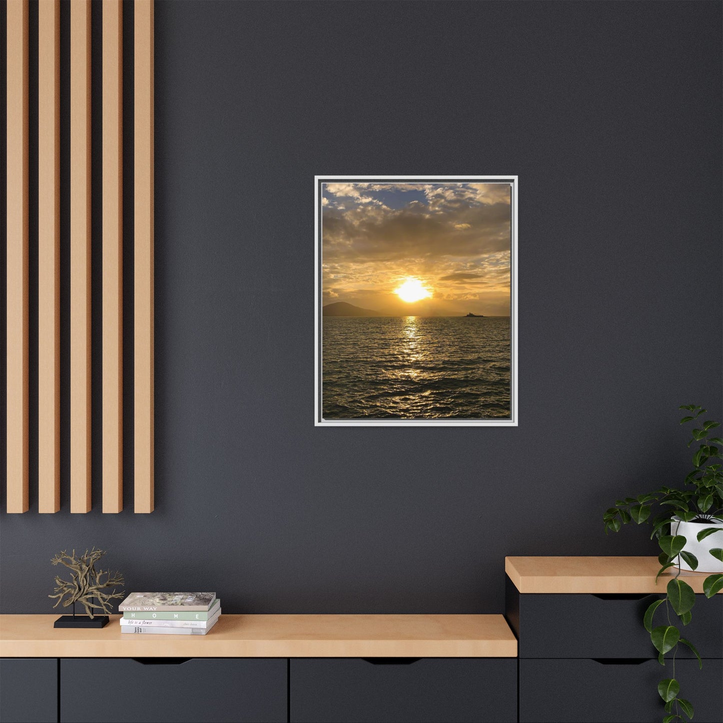 Sunset in Fenit Matte Canvas, Framed (Multi-color)