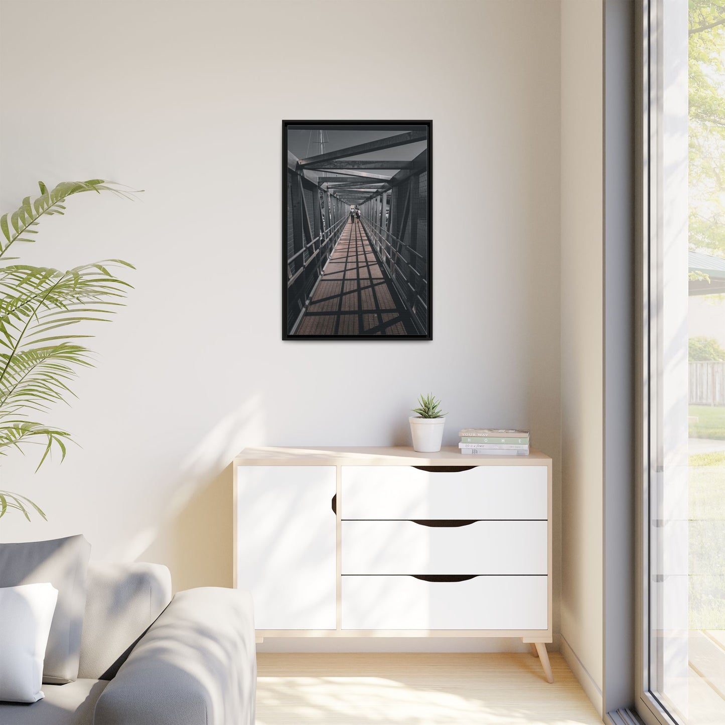 Dingle Pier Matte Canvas, Framed (Multi-color)