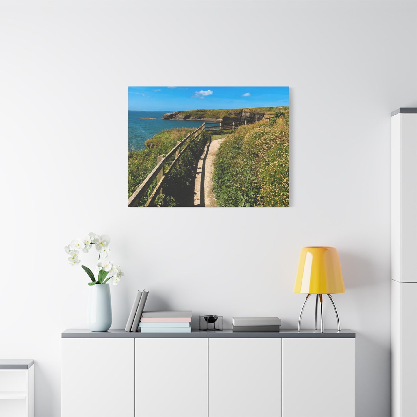 Sunny Walk In Ballybunion Matte Canvas, Stretched, 1.25"