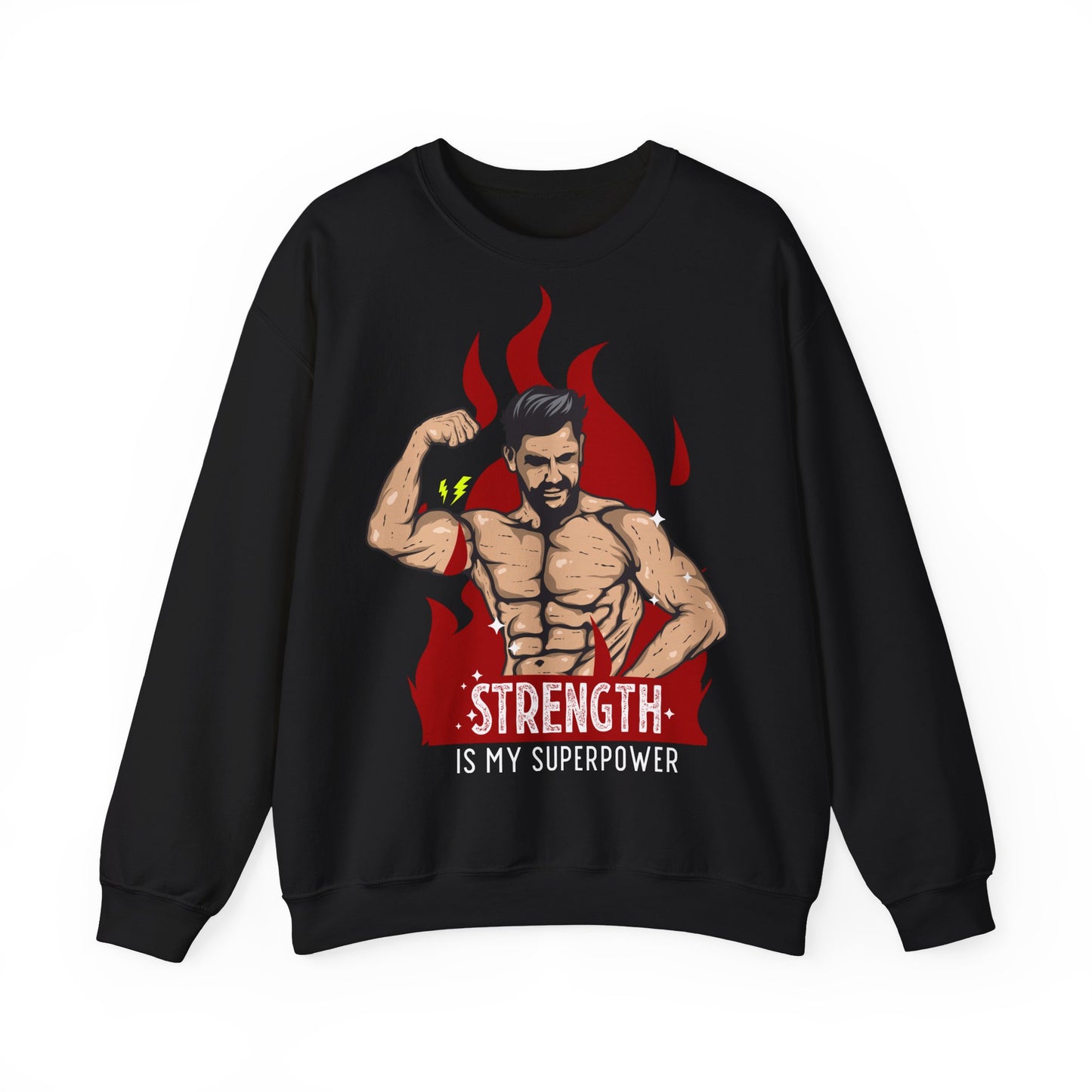 Strength Is My Superpower Unisex Heavy Blend™ Crewneck Sweatshirt - Perfect for Fitness Enthusiasts